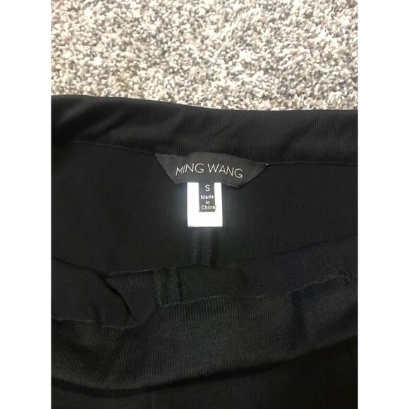Ming Wang Pants Women’s Small Black Knit Slits At Hem Career Casual Pull On - Picture 6 of 7